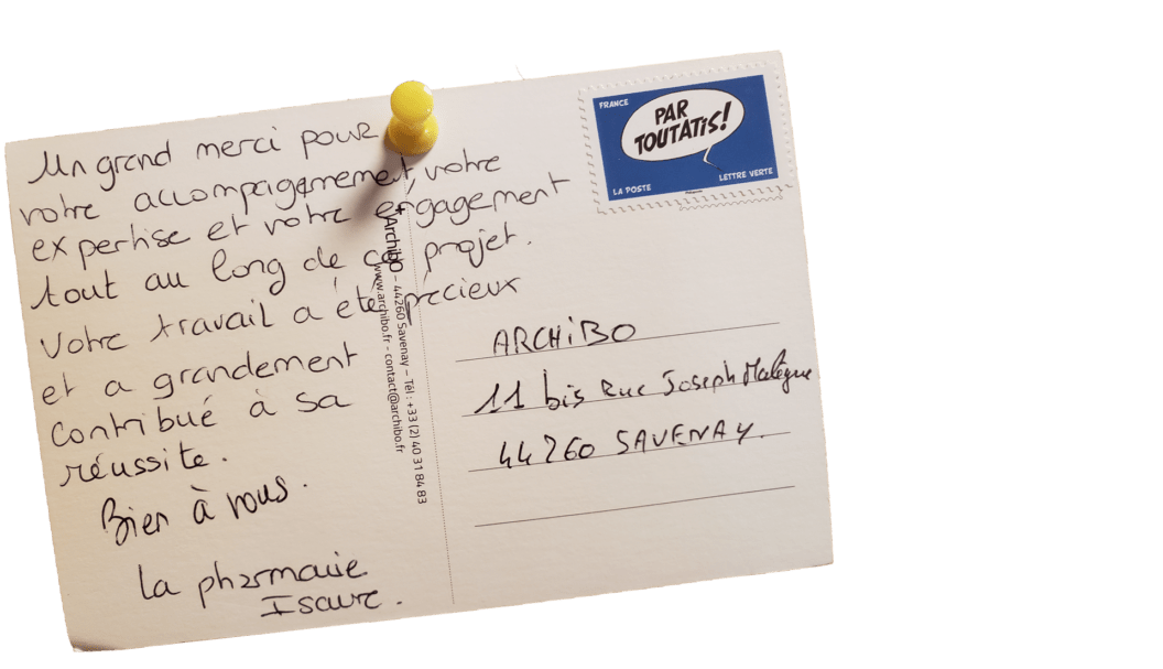 Pharmacie rénovation extension agencement mobilier sur mesure architecture intérieur français carte